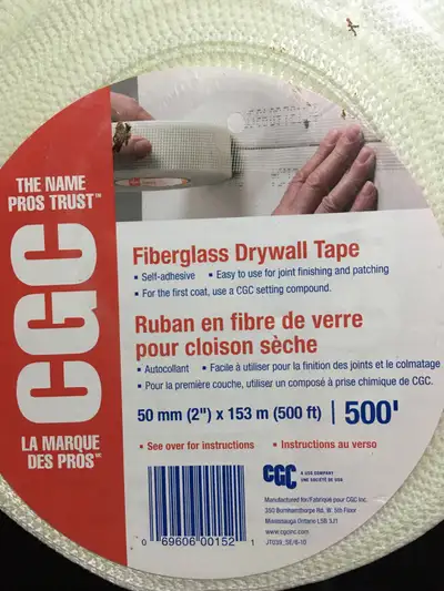 CGC Sheetrock Drywall Paper Joint Tape, 2-1/16 in x 500 Ft, View more