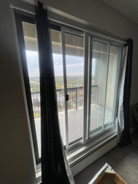 Long curtain with long tension rod