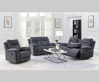 Brand New Fabric Gray Recliner Set 3+2+1