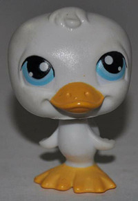 Littlest Pet Shop #108 White Duck With Blue Eyes, 2004 Hasbro