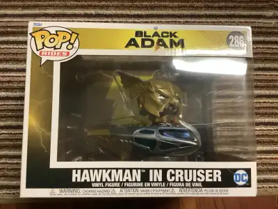 BNIB Funko POP Rides Hawkman in Cruiser Can Trade with Teenage Mutant Ninja Turtles Figure or Lego s...