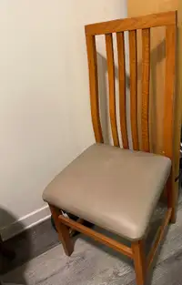 Soft padded wooden chair