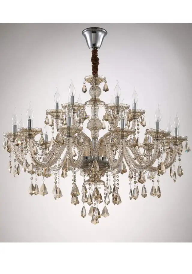 LED E12 LED 3 Brightness Cognac Color Crystal Candle Chandelier  in Indoor Lighting & Fans in Hamilton - Image 8