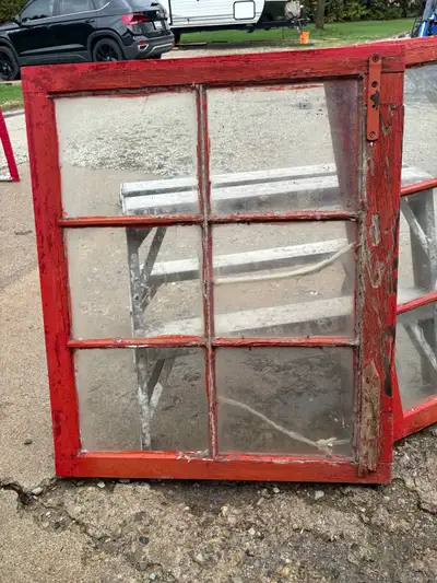 Rustic Barn Windows – Chippy Red Paint – Vintage Farmhouse Dec, View more