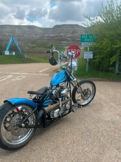 2013 Custom chopper. 93” S&S P series shovelhead engine , custom notched heads, copper oil lines, cu...