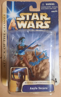 Star Wars Attack of the Clones Aayla Secura 3.75" Pre-owned 