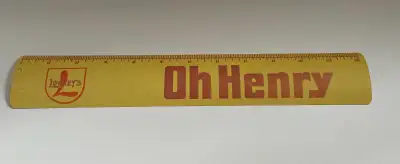 Règle Oh Henry Lowney's Barre de Chocolat Vintage Antique Métal, View more