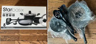 Starbasix Non-Stick Cookware with Lids And Utensils – Brand new, View more