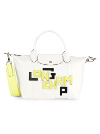 Brand New Longchamp Le Pliage LGP Leather Top Handle Bag White