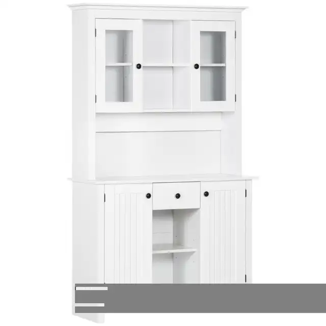 Kitchen Pantry Storage Cabinet, Freestanding Buffet with Hutch, in Hutches & Display Cabinets in Markham / York Region - Image 9