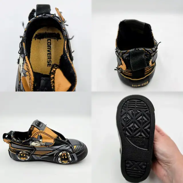 Batman Converse Trainers Size 6 Infants Kids Rare Read in Kids & Youth in Strathcona County - Image 10