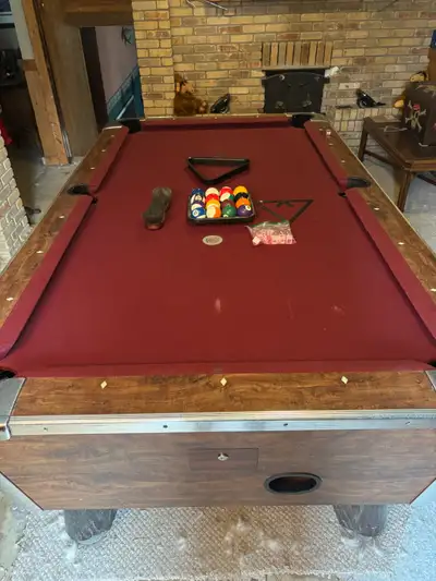 Valley bar box table. Comes with a set of balls, a brush, chalk., View more