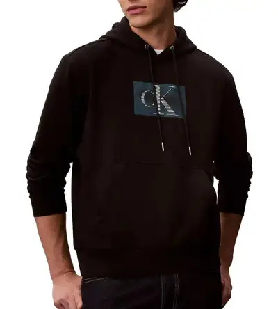Calvin Klein Fleece Metallic Monogram Graphic Hoodie, View more