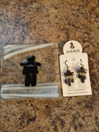 Inukshuk Trinket Dish and Inukshuk Dangle Earrings