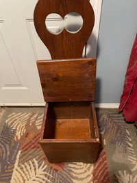 Wooden chair with storage