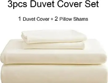 Queen Cotton Duvet Set with Pillow Shams in Cream Colour in Bedding in Sarnia