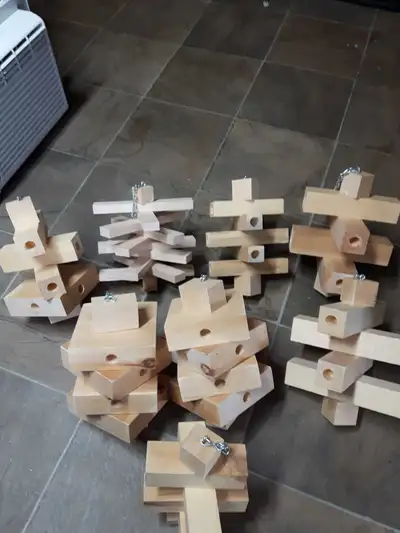 Large Med Small Parrot toys . Playstands made same day or next after ordering or got some allready m...