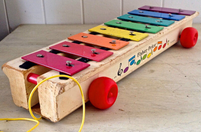 Vintage. Collection. FISHER PRICE Xylophone en bois 1970 dans Art et objets de collection  à Lévis