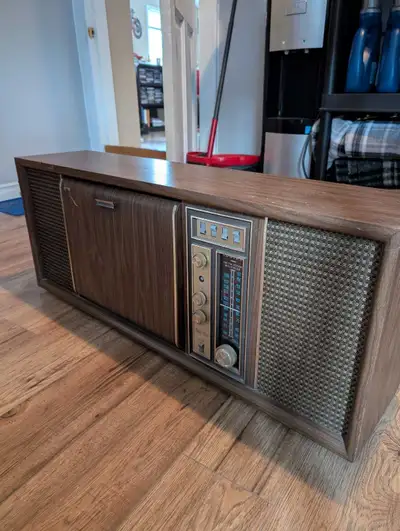 antique stereos and record players, View more