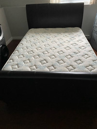 Queen size bed frame, mattress and box spring…$100!!