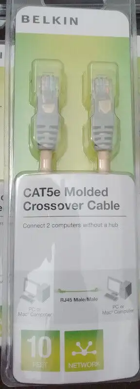CAT 5e Crossed over cables 10 Feet qty 3, View more
