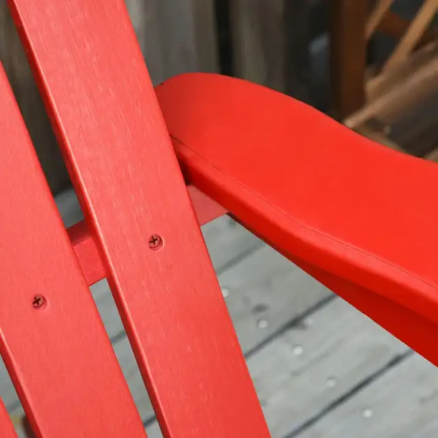 Outsunny Wooden Adirondack Rocking Muskoka Chair with Slatted Wo in Chairs & Recliners in Markham / York Region - Image 10