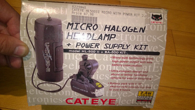 Micro Halogen Cateye Headlamp + Power Supply in Clothing, Shoes & Accessories in Mississauga / Peel Region - Image 2