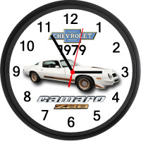 1979 Chevrolet Camaro Z28 (White-Gold) Custom Wall Clock - New