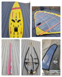 Beginner windsurfing package 188 liter board 6.0m sail more