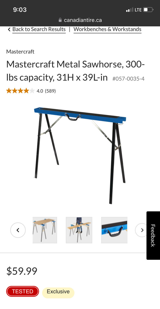 Metal sawhorse still in packaging  in Tool Storage & Benches in Peterborough
