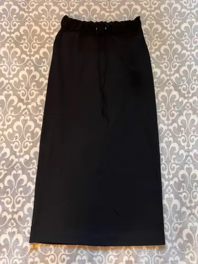 Zara Black Drawstring Pencil Skirt, View more