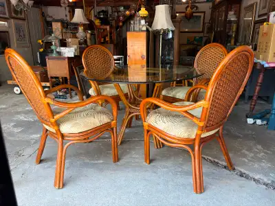 Stunning Rattan Table Set, View more