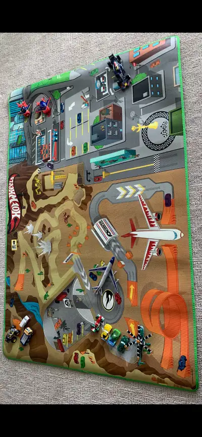 New Hot wheel plastic toy rug, View more
