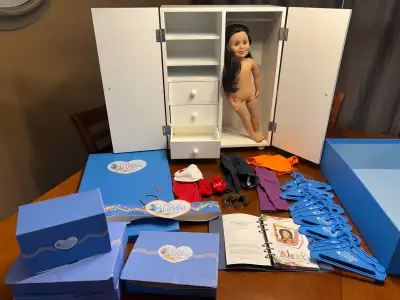 All featured items together with Alexi doll firm $150. Maplelea original. Items can be sold separate...