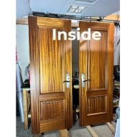 Double doors solid red oak doors 2 1/4” thick