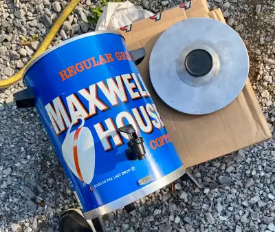Vintage metal advertising Maxwell house Coffee urn maker sign, View more