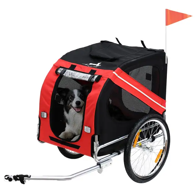 Aosom Dog Bike Trailer Pet Cart Bicycle Cargo Carrier Attachment in Road in Markham / York Region - Image 2