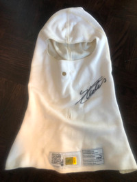 CHARLES LECLERC RACE USED WORN SIGNED BALACLAVA SIGNE CAGOULE F1