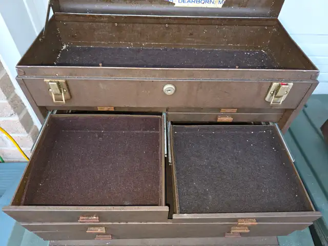 Kennedy 7 Drawers 2 Bay Machinist Tool Chest No Keys It Has Lock in Tool Storage & Benches in Windsor Region - Image 8