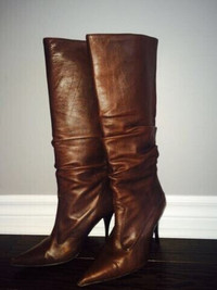 Leather boots ladies size 7-8