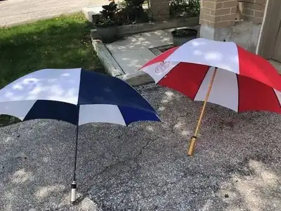 Golf umbrellas, balls, right handed clubs++, View more