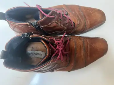 Steve Madden Brown Leather Chukka Boots, View more
