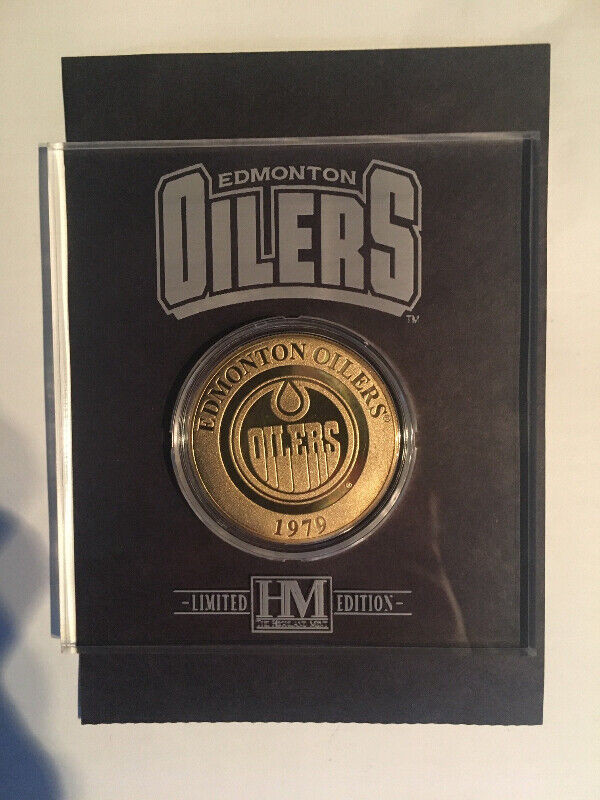 NHL Edmonton Oilers Piece Monnaie Hockey Highland Mint Authentic dans Art et objets de collection  à Laval/Rive Nord
