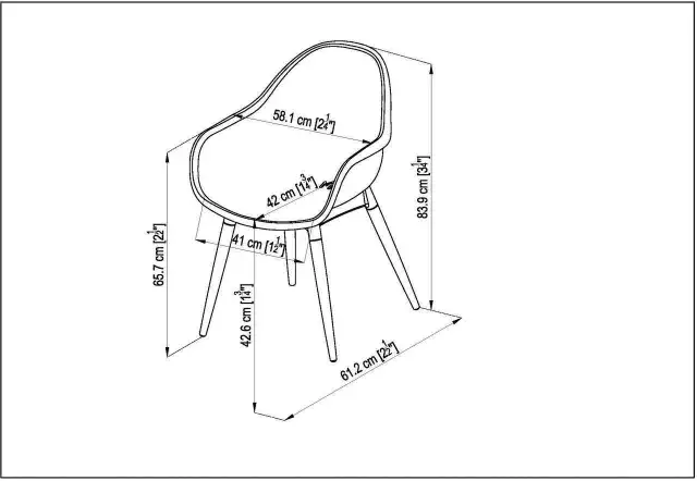 Black Armchair with Wooden Legs in Chairs & Recliners in Markham / York Region - Image 3