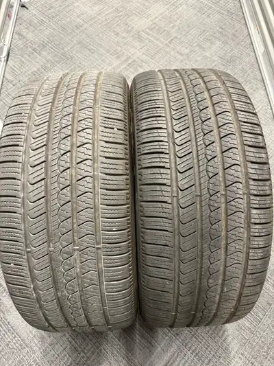 285/45R22 PIRELLI SCORPION AS3 PLUS PAIR OF TIRES! 9/32 TREAD ON BOTH 2022 DOT FOR BOTH