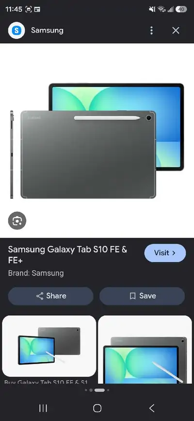 Samsung Galaxy Tab S10 FE 5G – 10.9” Tablet + S PenDescription B, View more
