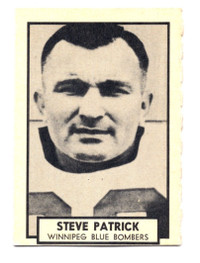 1962 TOPPS CFL FOOTBALL CARD #160 STEVE PATRICK NM SHARP