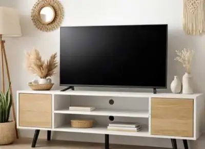 Brand new wooden TV stand in box, View more