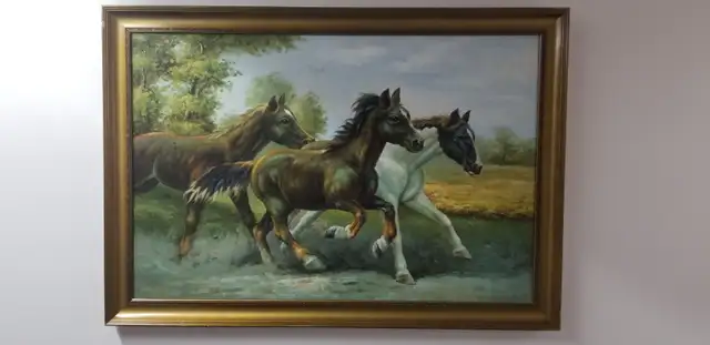 Bombay & Co. Running Horses Framed Wall Art