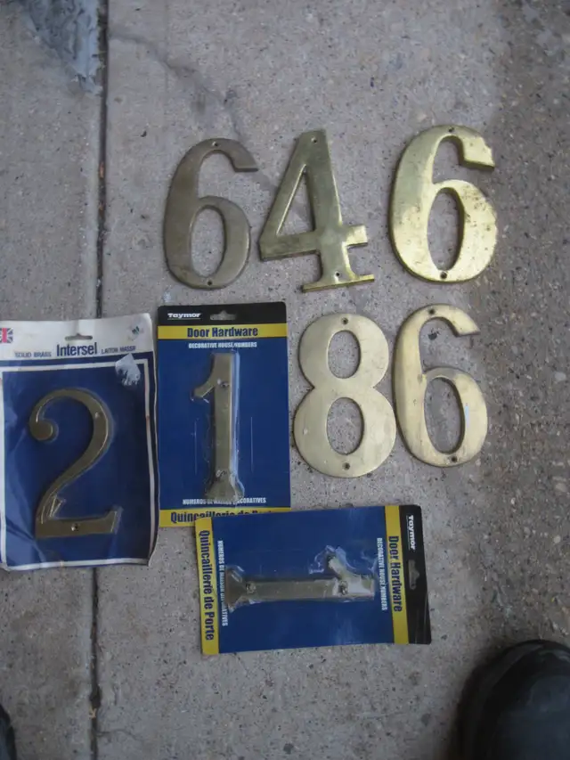 8 BRASS NUMBERS = 6" & 7" in Other in Winnipeg - Image 2